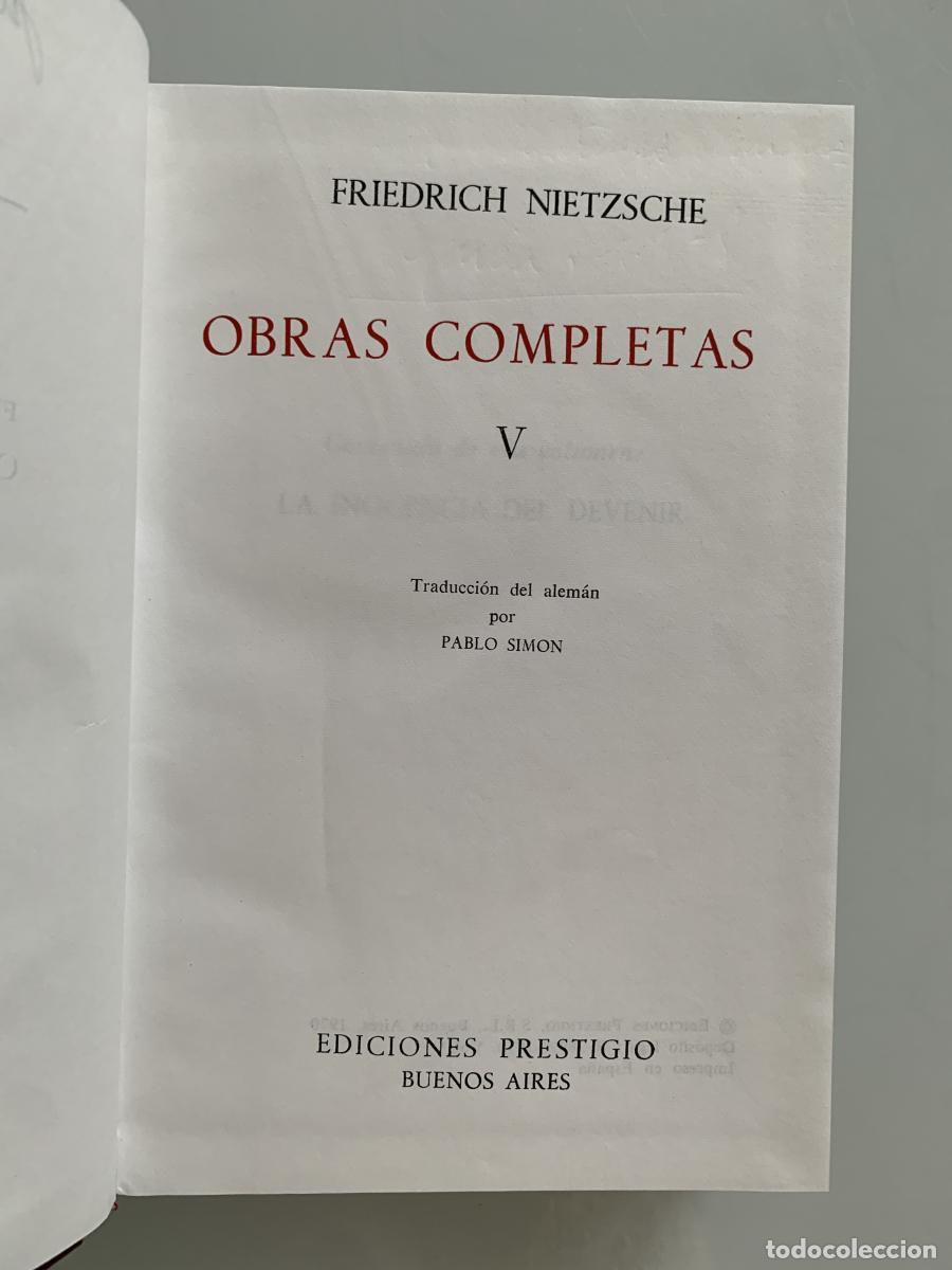 Libros: OBRAS COMPLETAS (Tomo V) - Friedrich Nietzsche - Foto 2