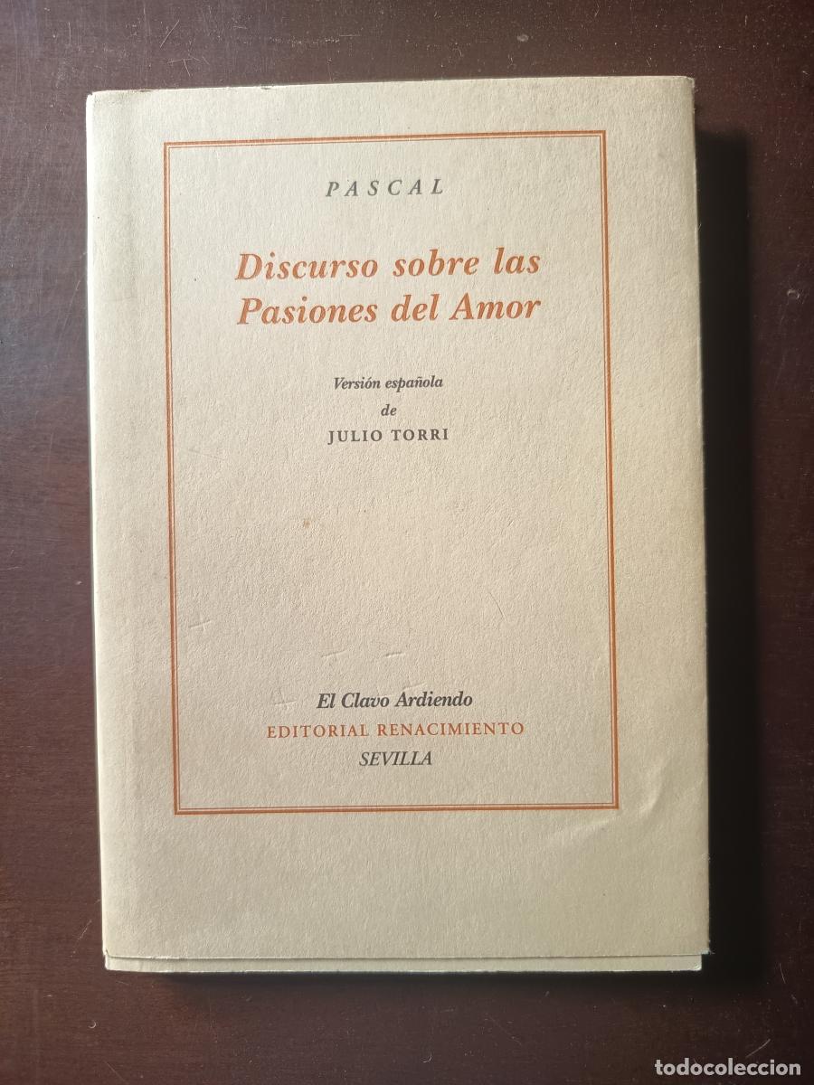 books: Discurso sobre las pasiones del amor - Pascal