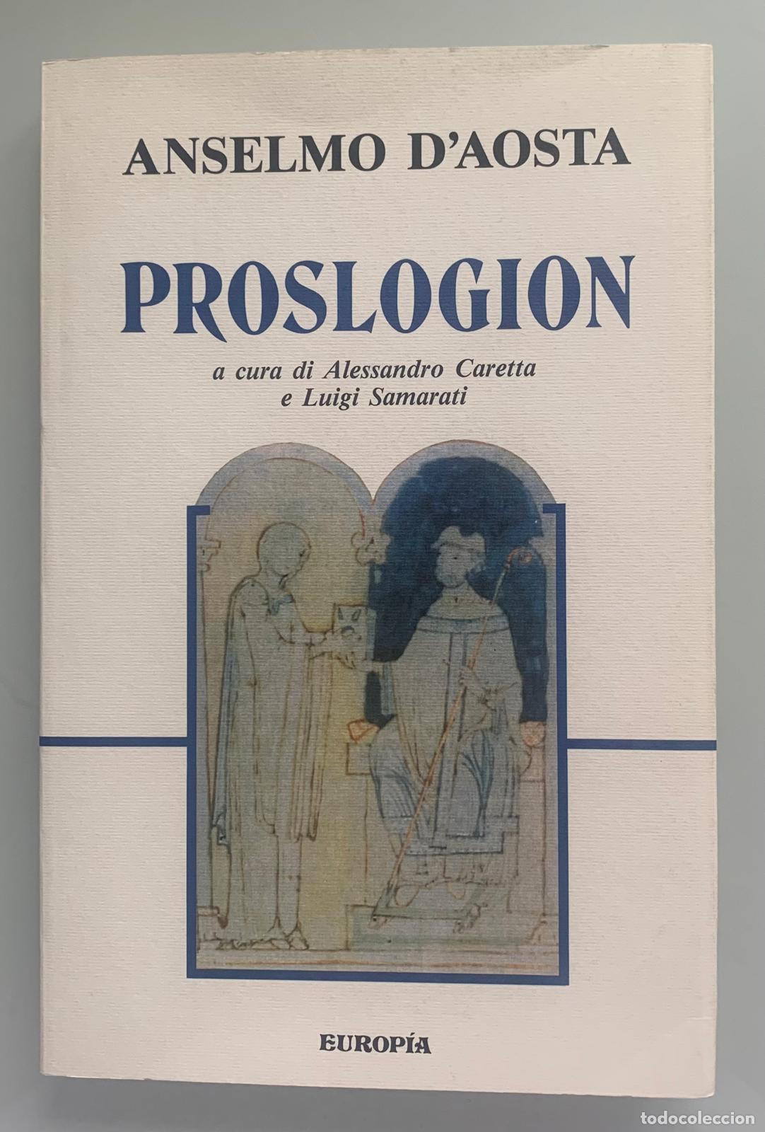 books: PROSLOGION - Anselmo D'aosta