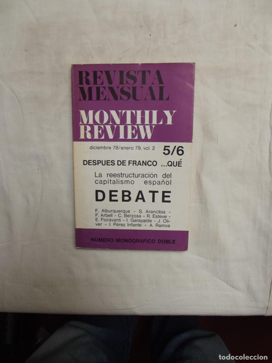 Libros: REVISTA MENSUAL MONTHLY REVIEW DICIEMBRE 1978 - ENERO 1979 - VOL,2 - 5/6