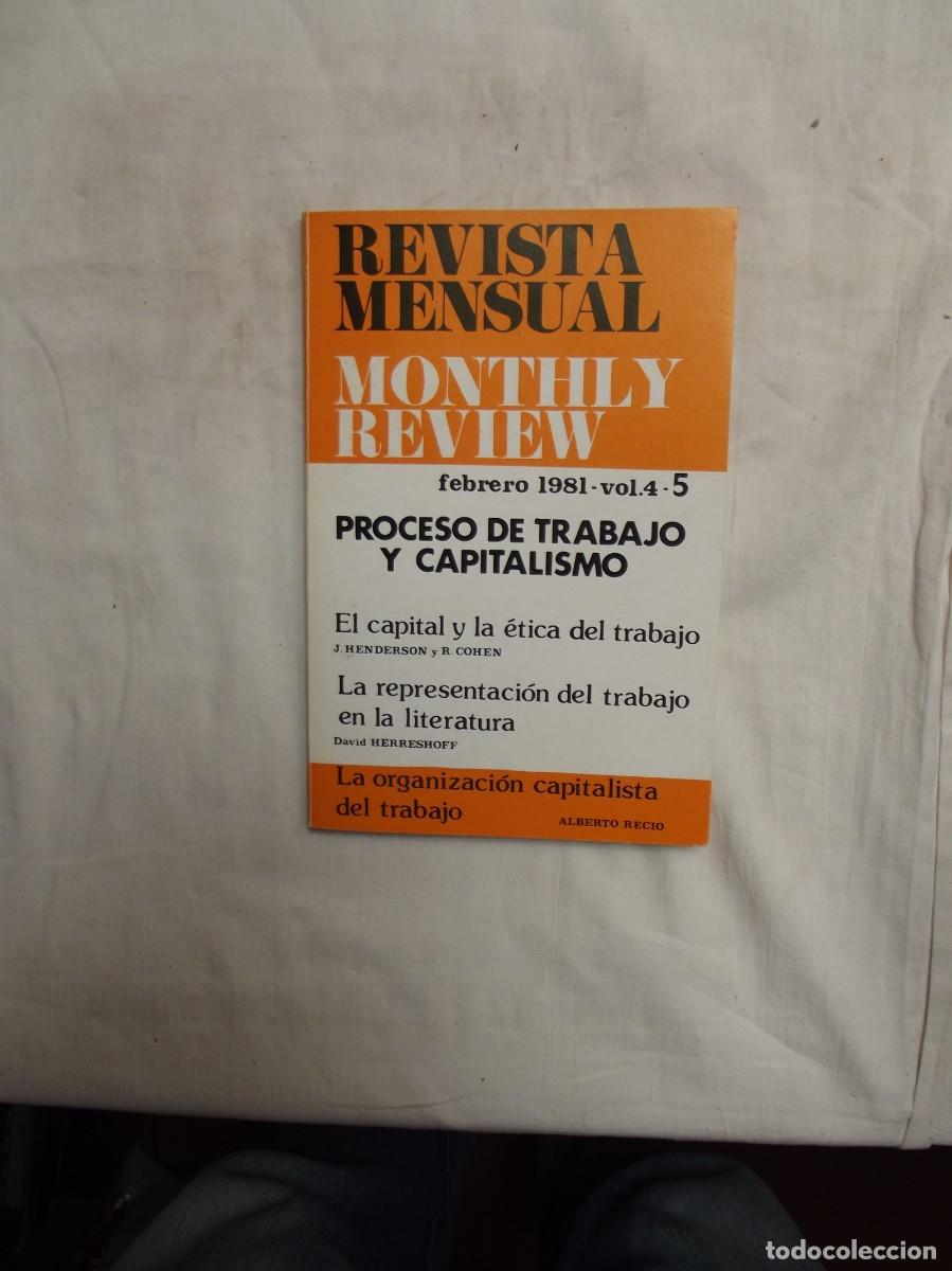 Libros: REVISTA MENSUAL MONTHLY REVIEW FEBRERO 1981 - VOL,4 - 5