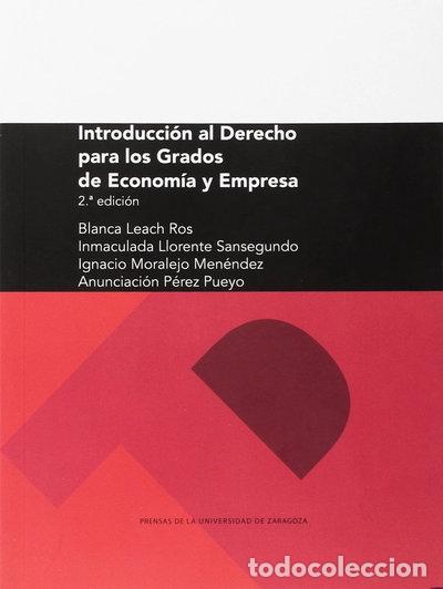 Libros: Introducci&oacute;n al Derecho para los Grados de Econom&iacute;a y Empresa- 9788416515790