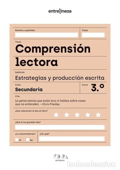 Livres: Entrel&iacute;neas 3. Comprensi&oacute;n lectora, estrategias y producci&oacute;n escrita- 9788418353642