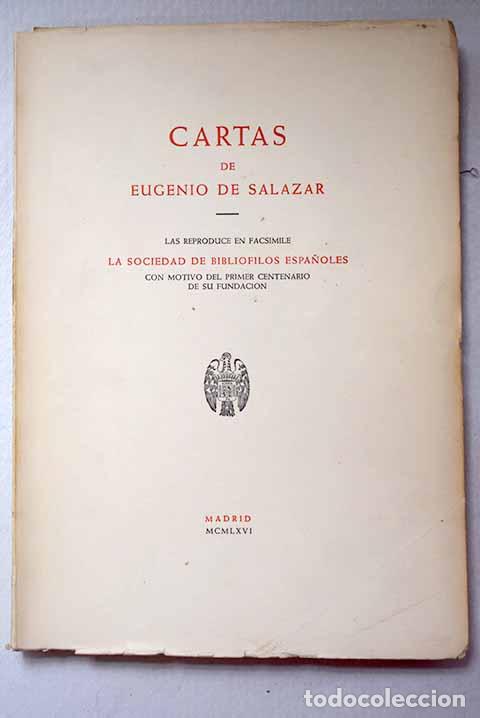 Libros: Cartas de Eugenio de Salazar.- Salazar, Eugenio de