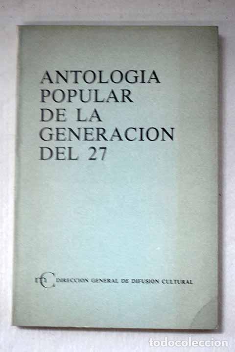 Libros: Antologia popular de la generaci&oacute;n del 27