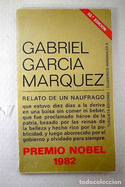Livres: Relato de un n&aacute;ufrago.- Garc&iacute;a M&aacute;rquez, Gabriel