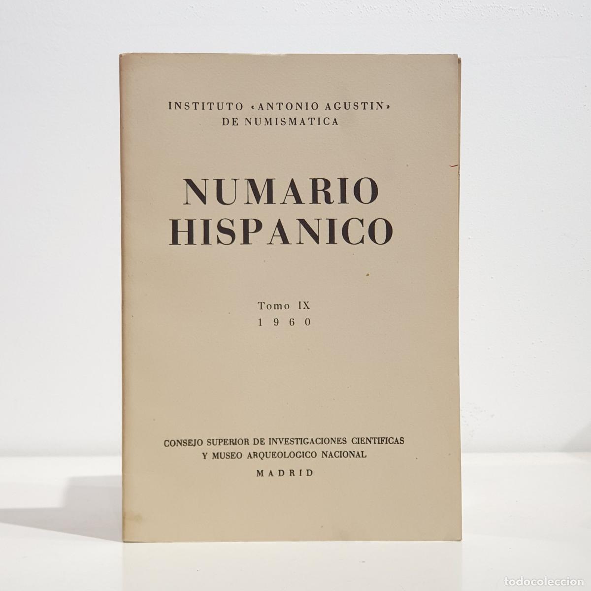 Libros: VV. AA - Numario Hisp&aacute;nico. Tomo IX, 1960