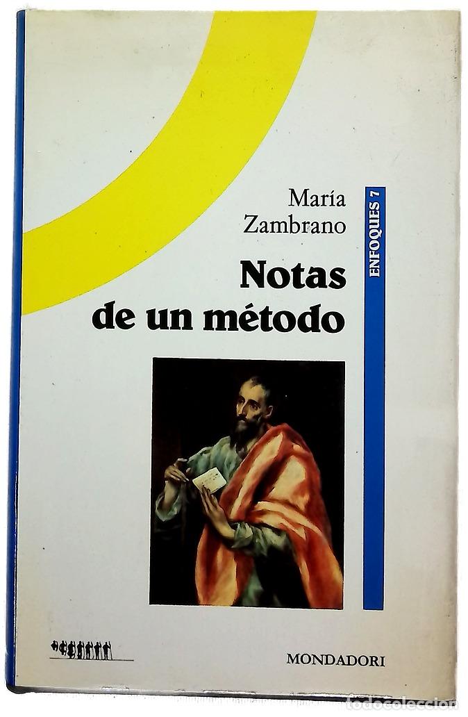 Libros: Notas de un m&eacute;todo - Zambrano, Mar&iacute;a