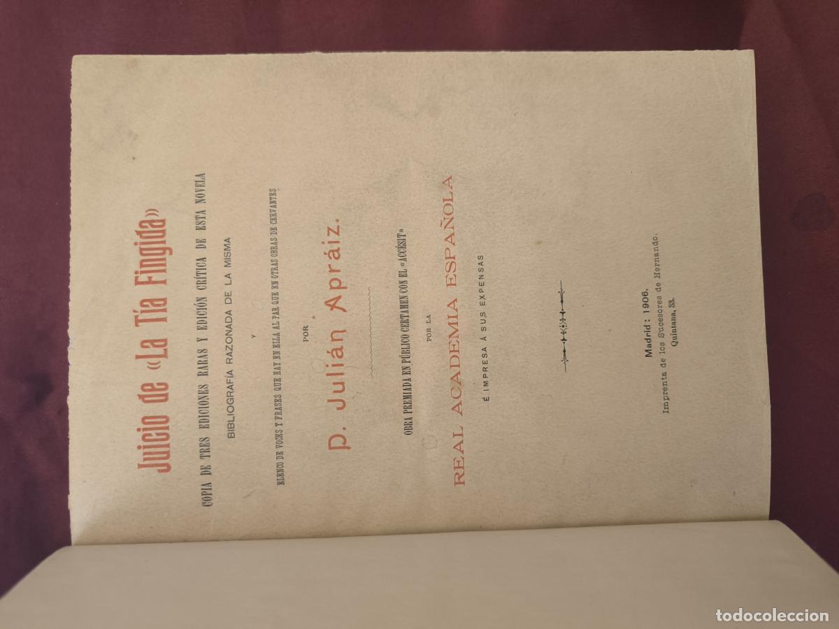 Libri di seconda mano: Juicio de &rdquo;La T&iacute;a Fingida&rdquo; - Juli&aacute;n Apr&aacute;iz