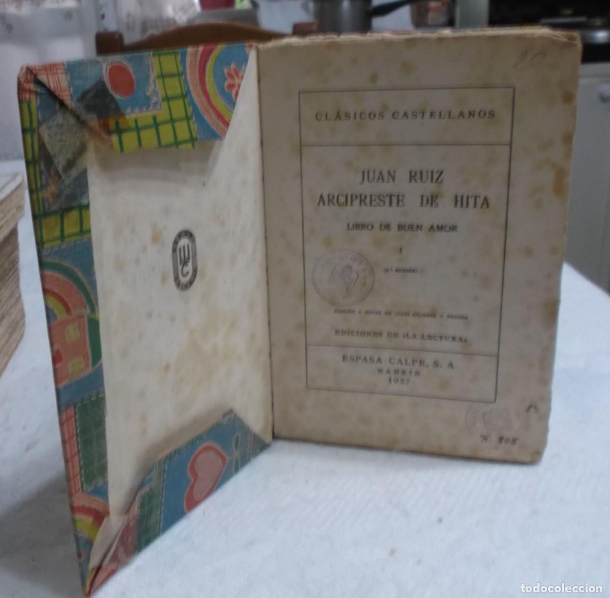 books: Libro de Buen amor Juan Ruiz Arcipreste de Hita a&ntilde;o 1937 Clasicos Castellanos