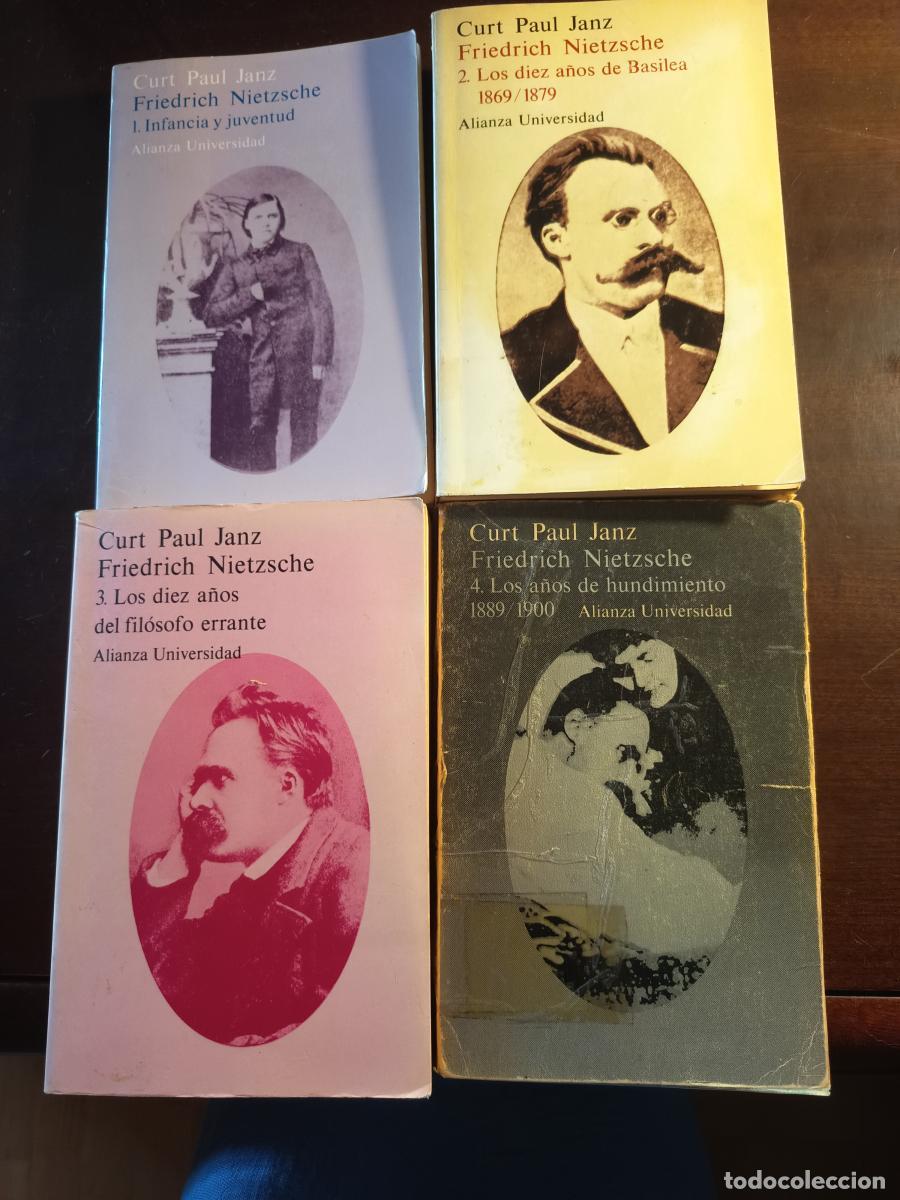 B&uuml;cher: Friedrich Nietzsche 4 tomos 1.- Infancia y juventud.- 2.-los diez a&ntilde;os de Basilea 1869/1879.- 3.- L
