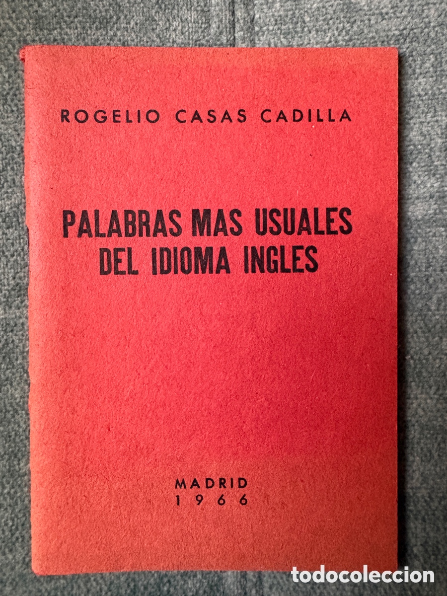 Livros em segunda m&atilde;o: (L946) Palabras m&aacute;s usuales idioma ingl&eacute;s. Casas Cadilla. Madrid 1966