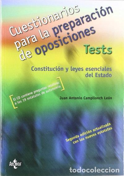 B&uuml;cher: Cuestionarios para la preparaci&oacute;n de oposiciones Tests- 9788430946655
