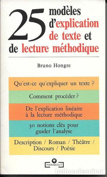 Libros: 25 mod&egrave;les d'explication de texte et de lecture m&eacute;thodique- 9782501019156