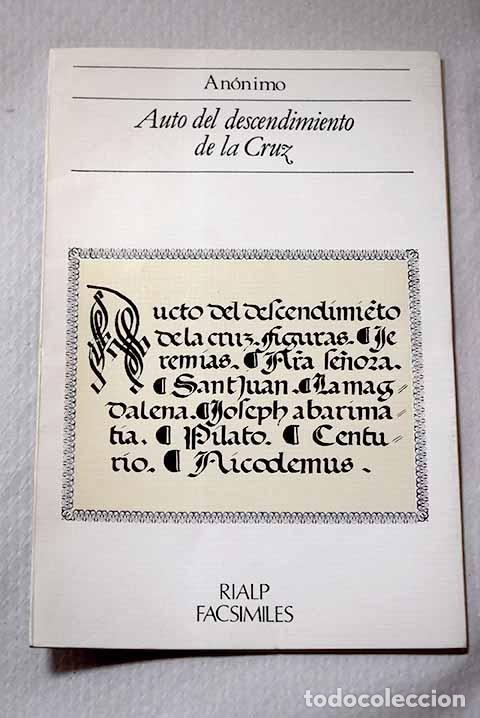Livros em segunda m&atilde;o: Auto del descendimiento de la Cruz
