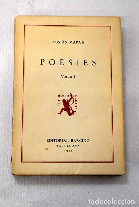 B&uuml;cher: Poesies, Tomo I: March, Ausias.- March, Ausias