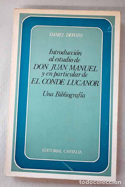 Livros em segunda m&atilde;o: Introducci&oacute;n al estudio de Don Juan Manuel y en particular de el Conde Lucanor: Una bibliograf&iacute;a