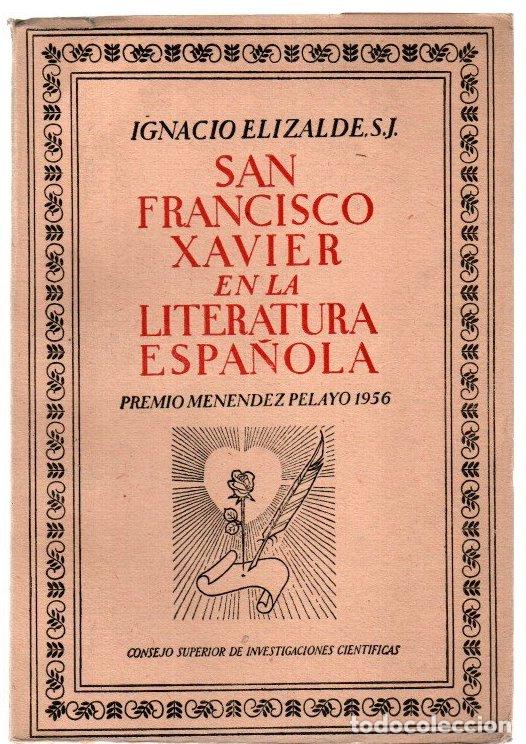 Libros: San Francisco Xavier en la literatura espa&ntilde;ola - Elizalde, Ignacio