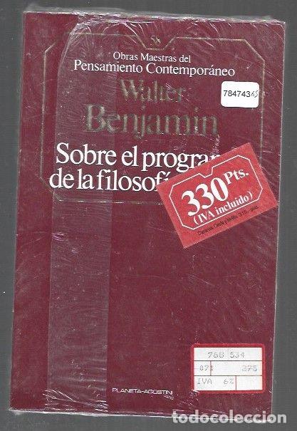 Libros: SOBRE EL PROGRAMA DE LA FILOSOFIA FUTURA - BENJAMIN, WALTER - Foto 1