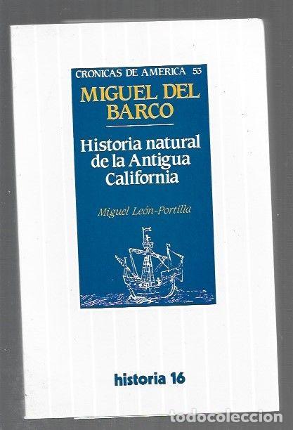 Livres: HISTORIA NATURAL DE LA ANTIGUA CALIFORNIA - BARCO, MIGUEL DEL