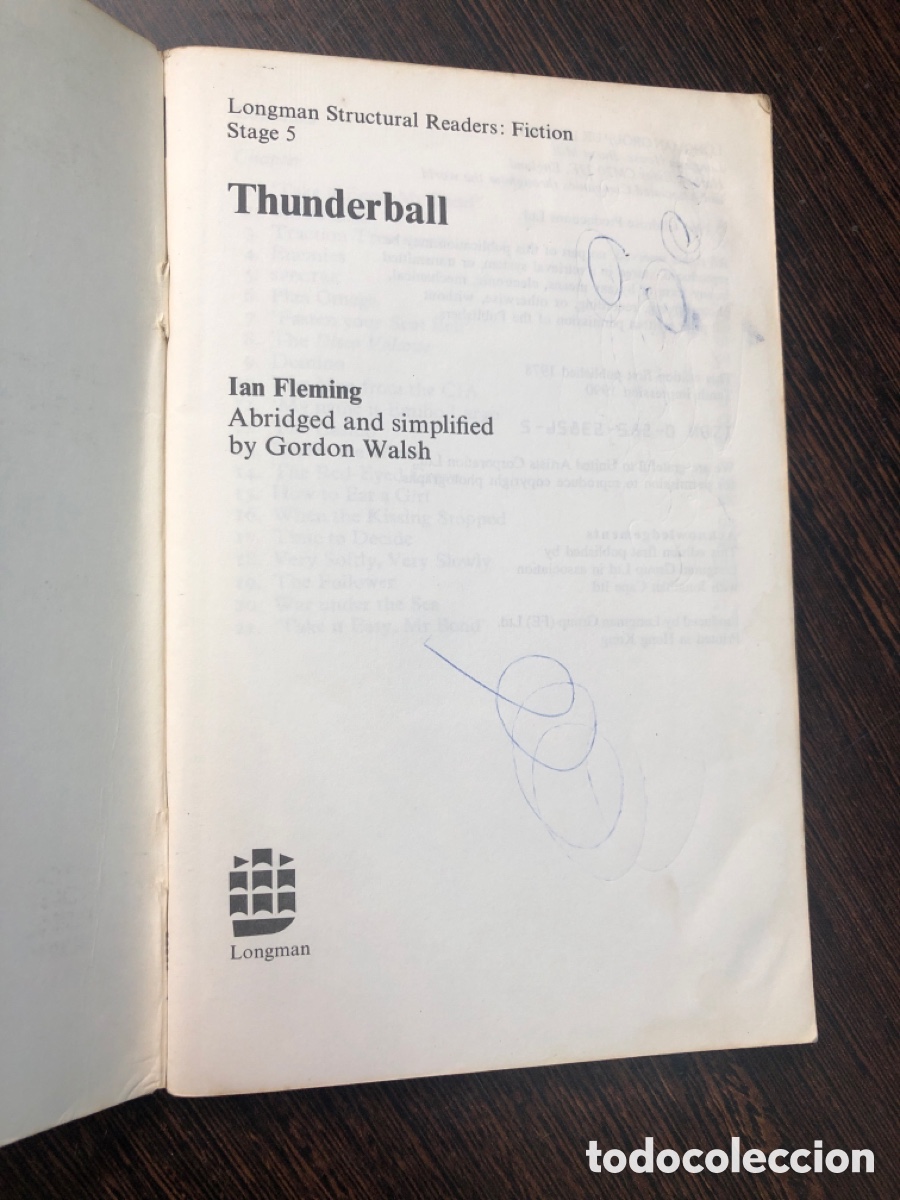 Libros: THUNDERBALL JAMES BOND 007 IAN FLEMING EDITORIAL LONGMAN 1978 - Foto 3