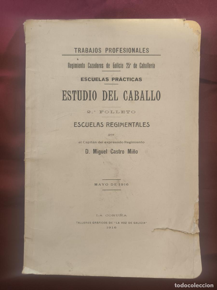 Libros: Escuelas Pr&aacute;cticas: Estudio del Caballo - Miguel Castro Mi&ntilde;o