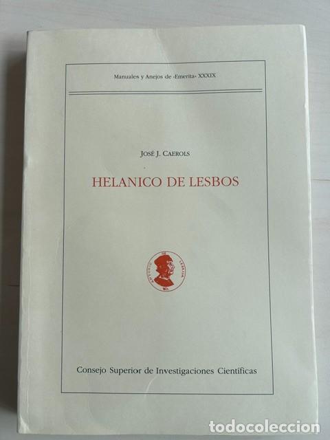 Libros: Helanico de Lesbos -Caerols-
