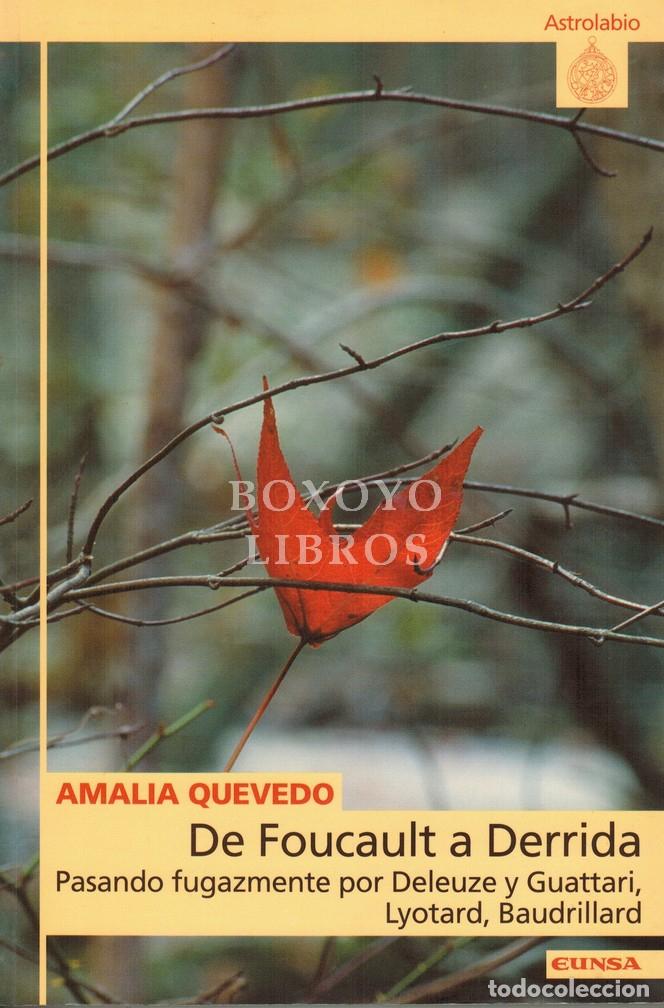 B&uuml;cher: QUEVEDO, Amalia. De Foucault a Derrida. Pasando fugazmente de Deleuze y Guattari, Lyotard, Baudrilla