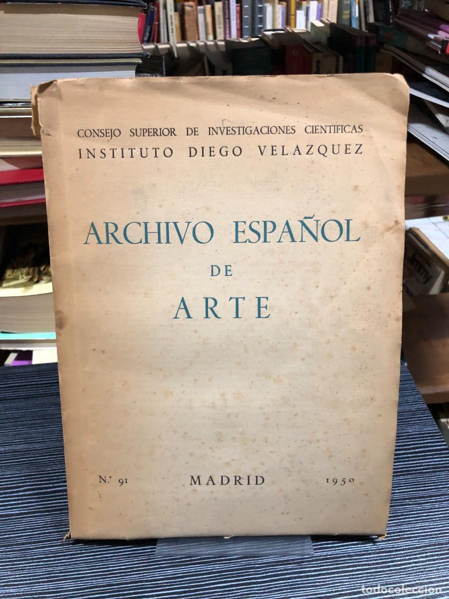 Libros: Archivo Espa&ntilde;ol de Arte (1950) CSIC - Instituto Diego Vel&aacute;zquez / Revista acad&eacute;mica antigua