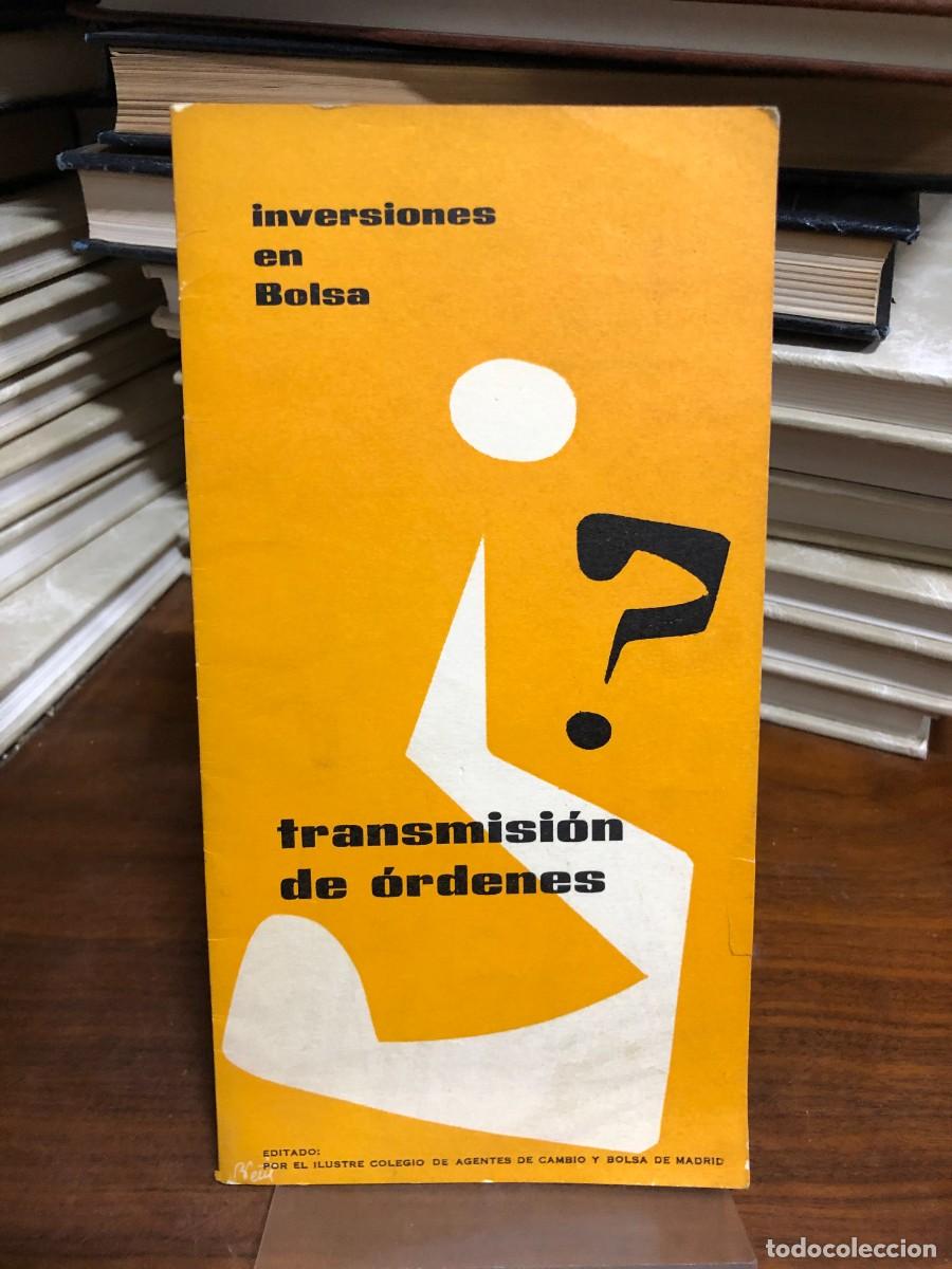 Libros: Inversiones en Bolsa: transmisi&oacute;n de &oacute;rdenes