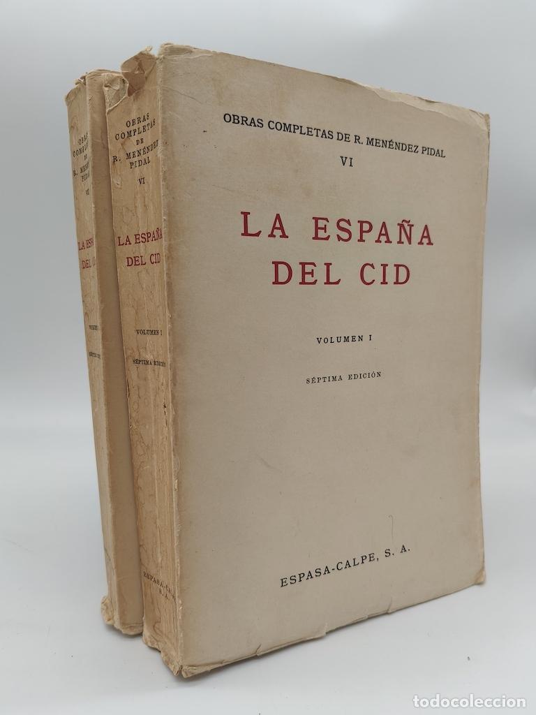 Libros: MEN&Eacute;NDEZ PIDAL, Ram&oacute;n. - La Espa&ntilde;a del Cid (2 vols.). - Foto 1
