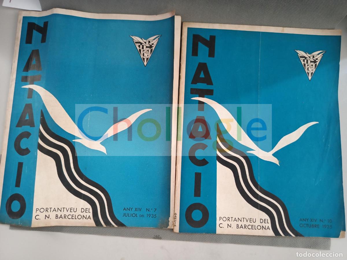 Libros: Dos Revistas Club Nataci&oacute; Barcelona a&ntilde;o 1935 con publicidad de la &eacute;poca