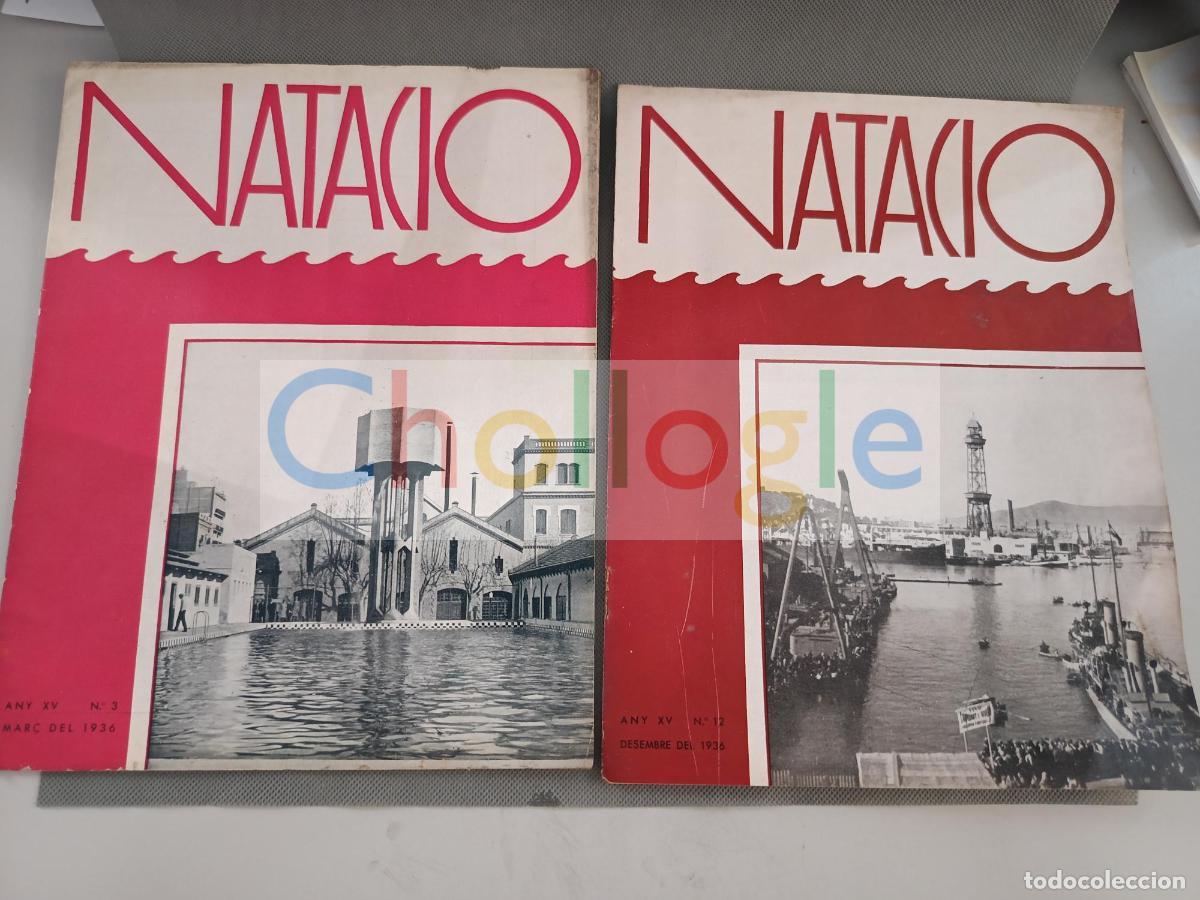 Libros: Dos Revistas Club Nataci&oacute; Barcelona a&ntilde;o 1936 con publicidad de la &eacute;poca