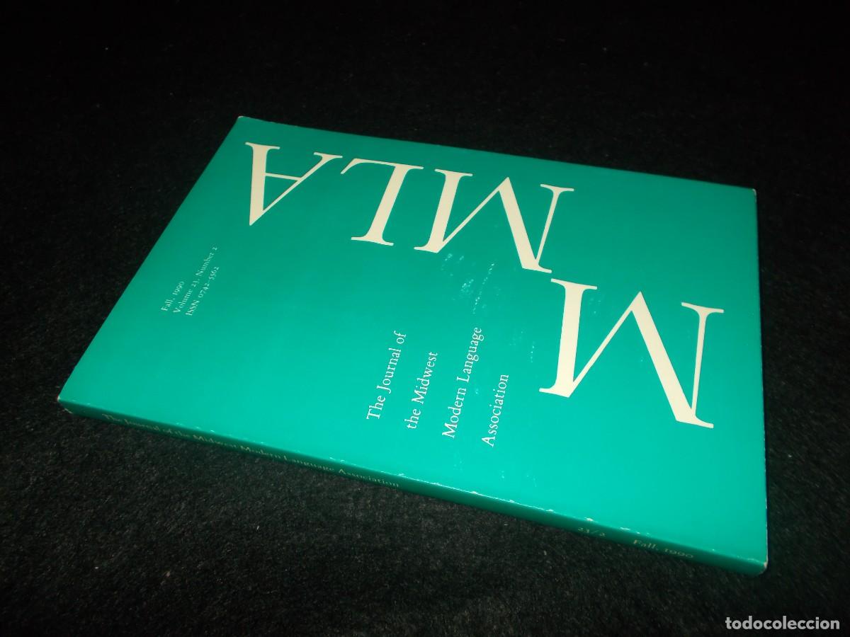 Libros: THE JOURNAL MIDWEST MODERN LANGUAGE ASSOCIATION. Vol 23-N&ordm; 2. Fall 1990. Libro en ingl&eacute;s - Foto 7