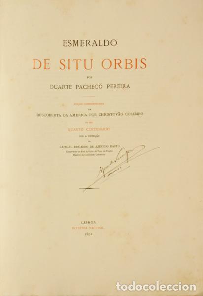 Libros: PACHECO PEREIRA. (Duarte) - ESMERALDO DE SITU ORBIS.
