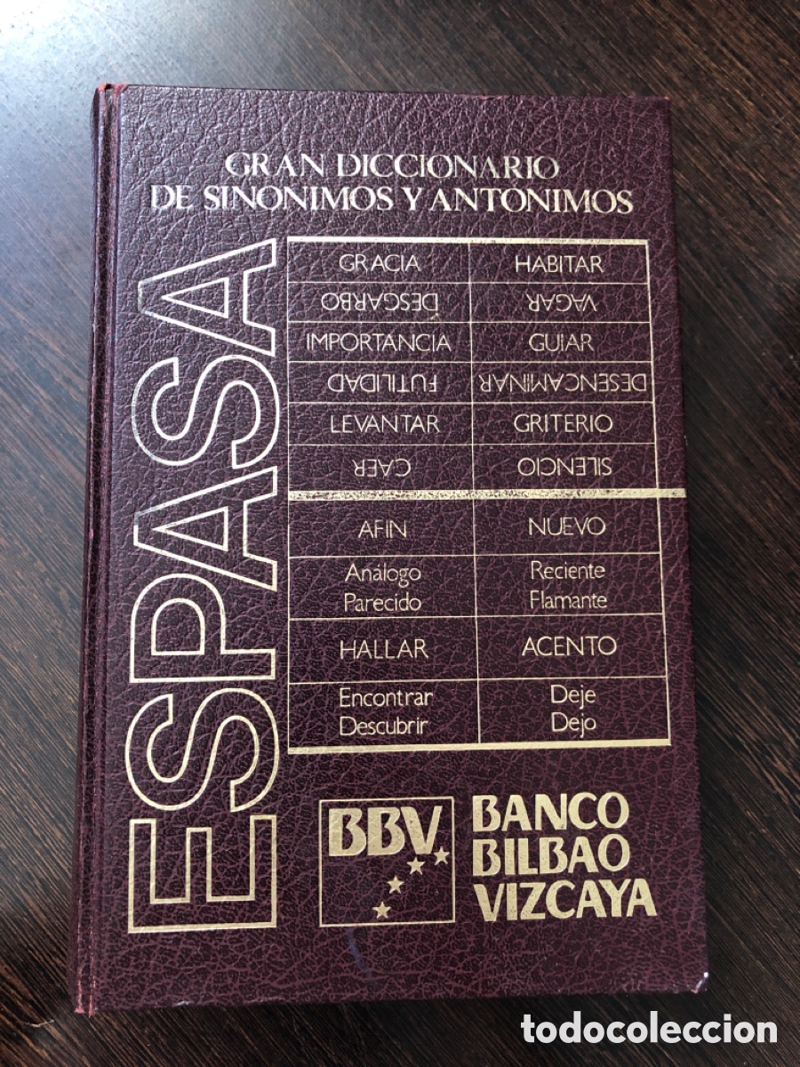 Libros: GRAN DICCIONARIO DE SINONIMOS Y ANTONIMOS ESPAPSA BBVA EDICION ESPECIAL 1989