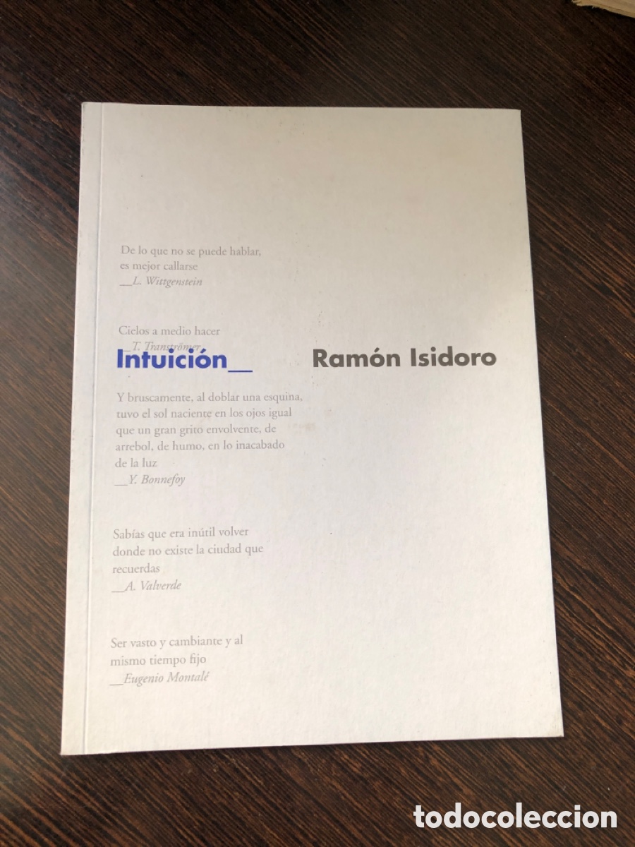 CATALOGO DE LA EXPOSICION INTUICION RAMON ISIDORO