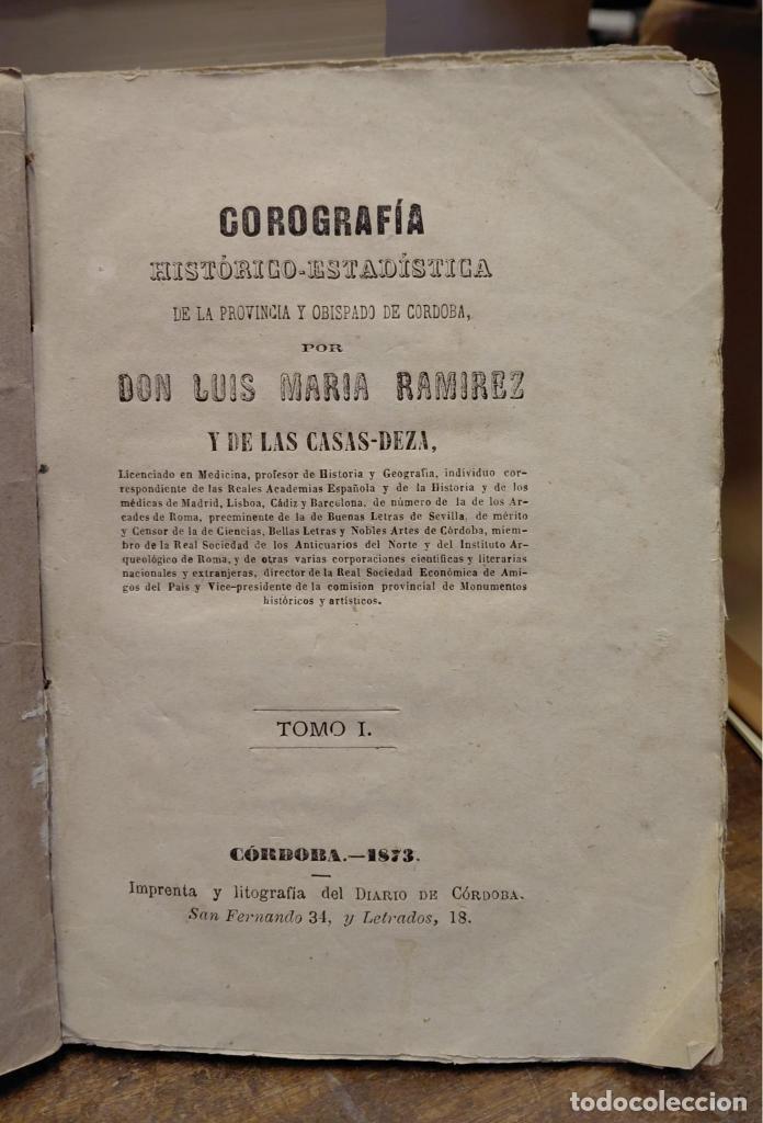 Libros: COROGRAF&Iacute;A HIST&Oacute;RICO-ESTAD&Iacute;STICA DE LA PROVINCIA Y OBISPADO DE C&Oacute;RDOBA, Tomo I. (&Uacute;nico) - RAM&Iacute;