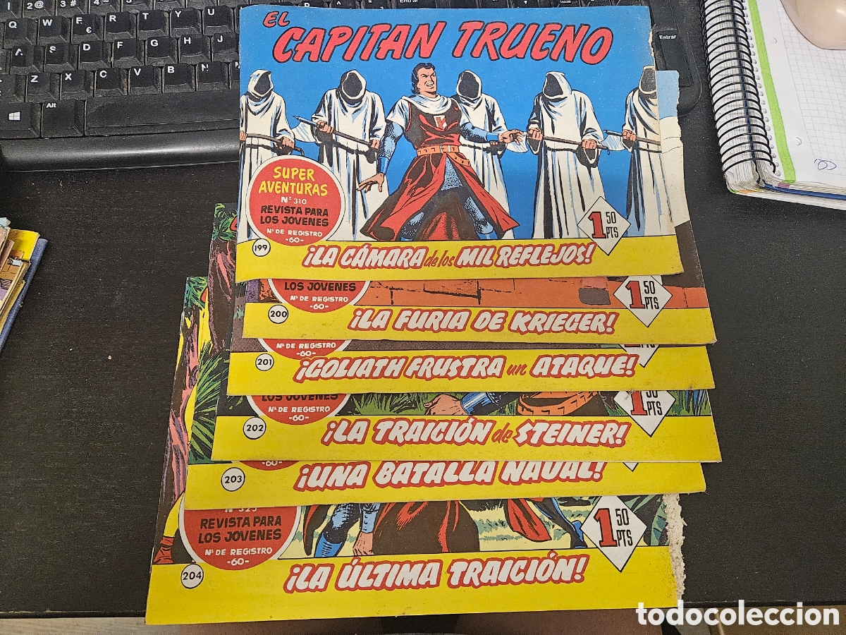 Libros: Lote de 6 c&oacute;mics vintage El Capit&aacute;n Trueno (1960) &ndash; Editorial Bruguera &ndash; Coleccionista