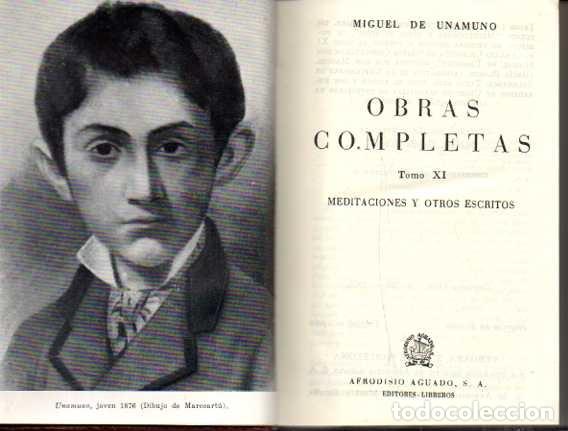 Libros: OBRAS COMPLETAS. TOMO XI. MEDITACIONES Y OTROS ESCRITOS. - UNAMUNO, Miguel de.