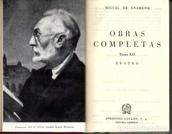 Libros: OBRAS COMPLETAS. TOMO XII. TEATRO. - UNAMUNO, Miguel de.
