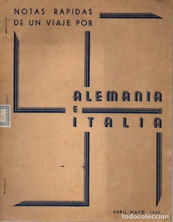 Libros: NOTAS RAPIDAS DE UN VIAJE POR ALEMANIA E ITALIA. - ANONIMO.