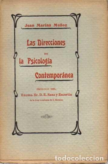 Libros: LAS DIRECCIONES DE LA PSICOLOGIA CONTEMPORANEA. - MARINA MU&Ntilde;OZ, Juan.