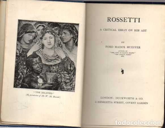 B&uuml;cher: ROSSETTI. A CRITICAL ESSAY ON HIS ART. - MADOX HUEFFER, Ford.