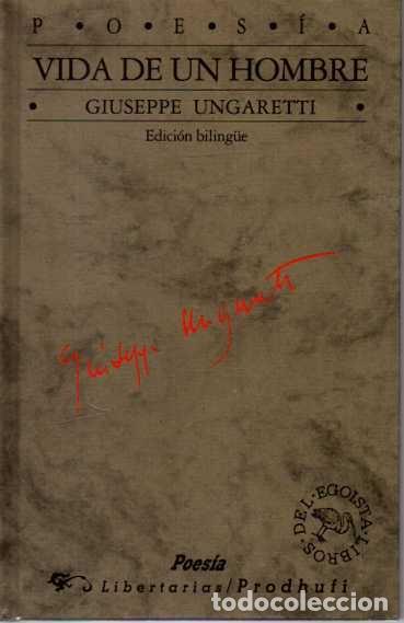 B&uuml;cher: VIDA DE UN HOMBRE. 106 POESIAS 1914 - 1960. - UNGARETTI, Giuseppe.
