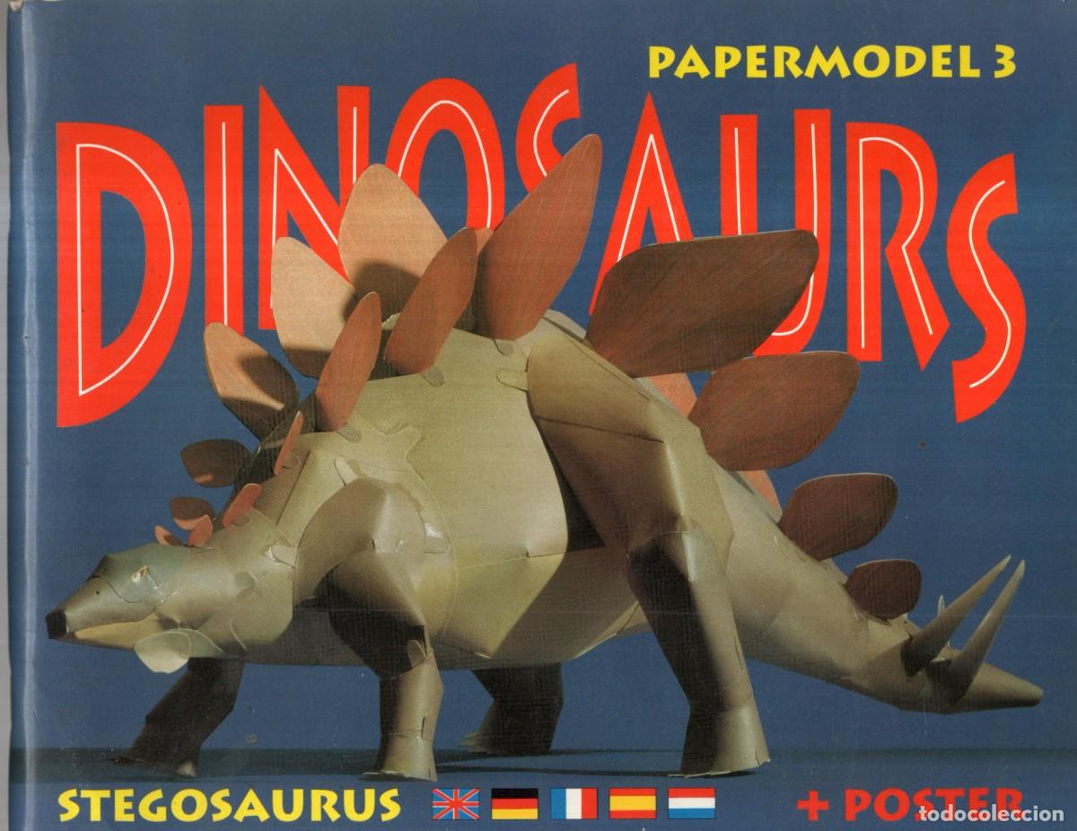 Libros: DINOSAURS PAPERMODEL 3 STEGOSAURUS + POSTER - BUEN ESTADO - OFI15J