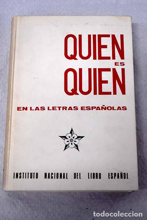 Libros: Qui&eacute;n es qui&eacute;n en las letras espa&ntilde;olas