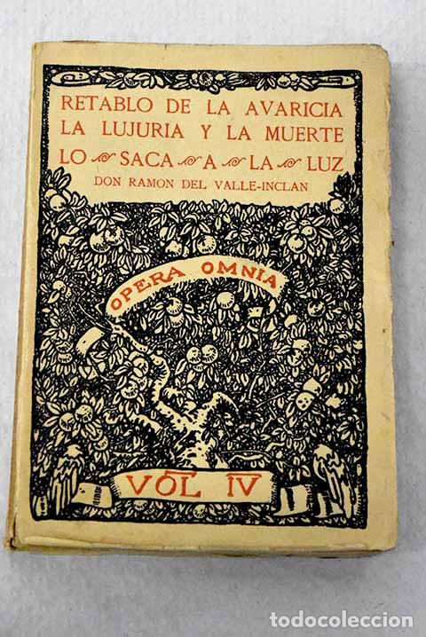 Libros: Retablo de la avaricia, la lujuria y la muerte.- Valle-Incl&aacute;n, Ram&oacute;n del