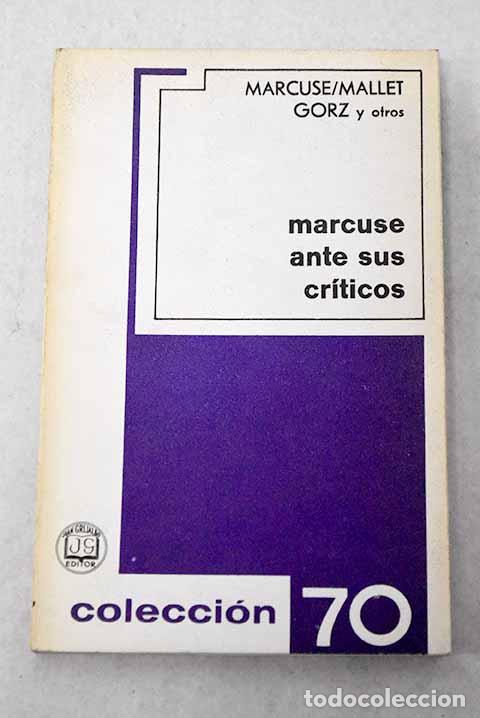 Libros: Marcuse ante sus cr&iacute;ticos.- Marcuse, Herbert