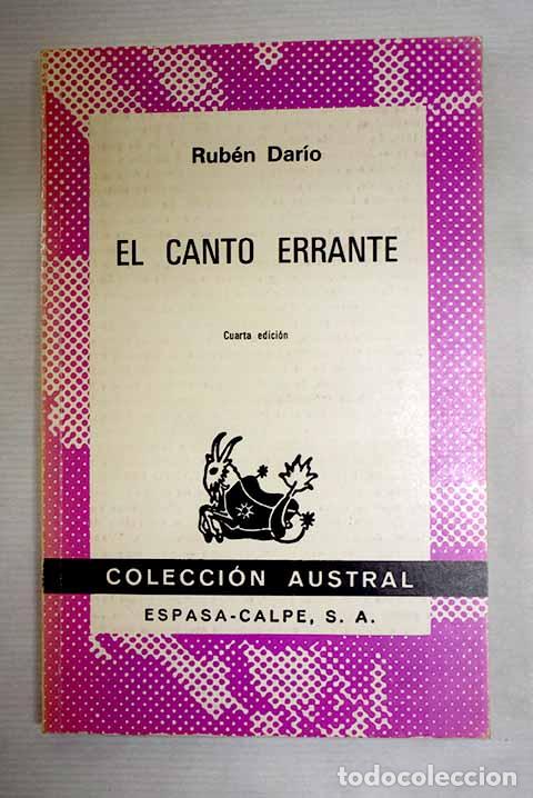 Livres: El canto errante: Dar&iacute;o, Rub&eacute;n.- Dar&iacute;o, Rub&eacute;n